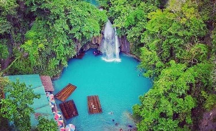 Aerial View of Kawasan Falls