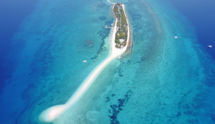 Aerial view of Kalanggaman Island